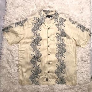 Quicksilver Mens Medium Hawaiian shirt Yellow